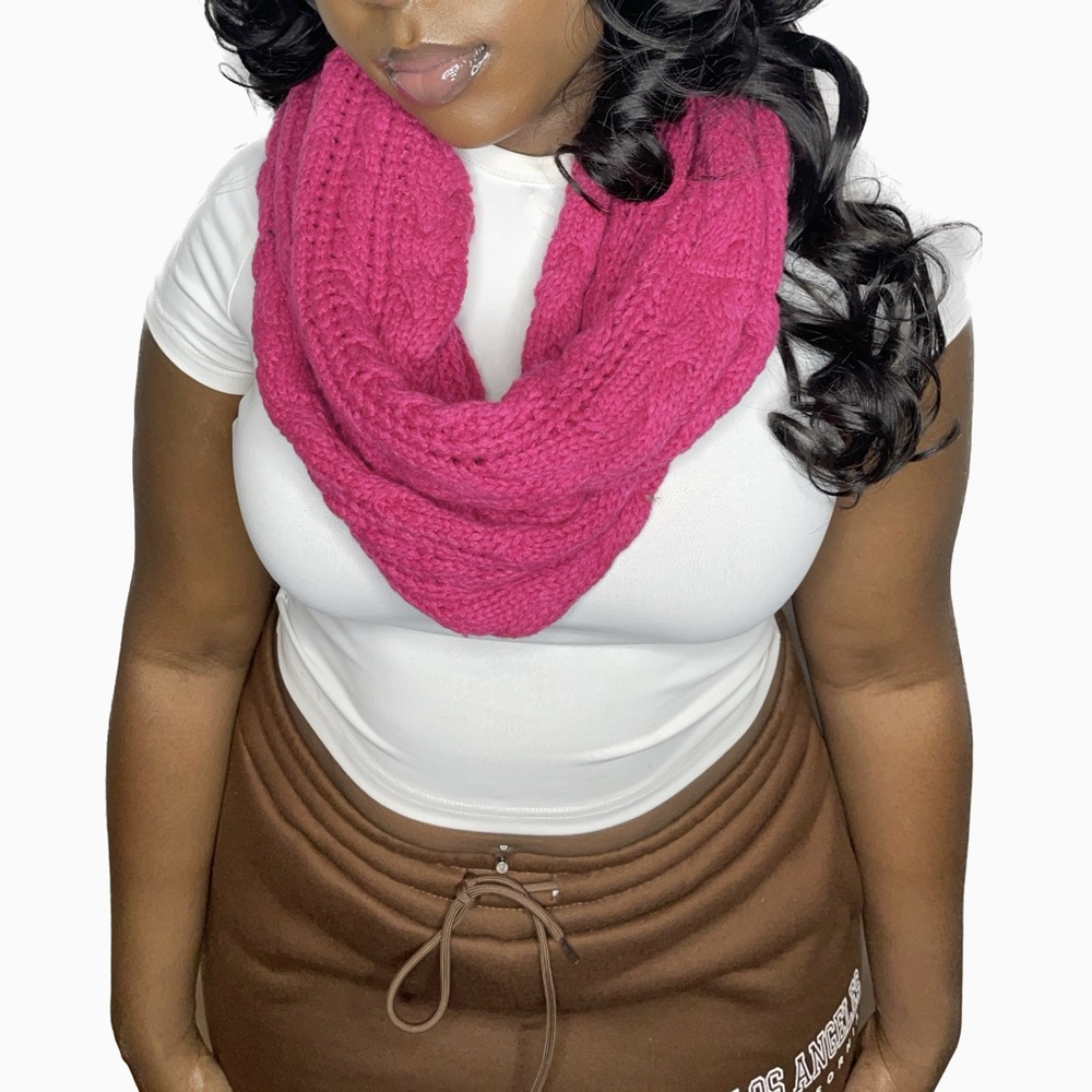 Pink Infinity Scarf - Picture 3 of 3